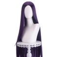 thumbnail image 1 of Long Straight Synthetic Wig, 100cm Lightweight & Breathable, Middle Part Realistic Hair Texture for Daily Wear & Cosplay, Comfortable Mesh Cap, Black, 1 of 8