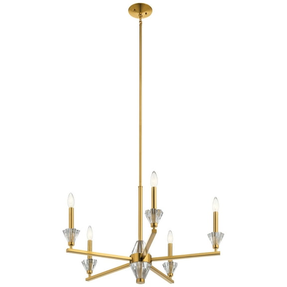 52001FXG Kichler Lighting Calyssa - 5 light Medium Chandelier - with Soft Contemporary Inspirations - 19 inches tall by 28 inches wide-Fox Gold Finish