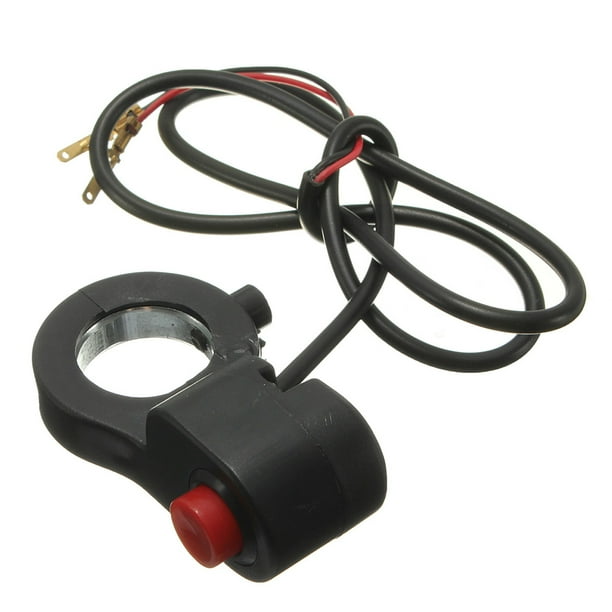 Interruptor de montar de manillar de motocicleta de 7/8 pulgadas con accesorio de control de cuerno (negro)