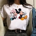 thumbnail image 1 of KISS Mickey and Minnie Cute Women's Top O-Neck Summer Women's T-Shirt Kawaii Mickey Mouse Casual TopM Gao Jinjia LED, 1 of 2