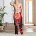 thumbnail image 2 of Rateoe Red Moon Lava Pattern Men’s Ultra-Soft Comfy Pajama Lounge Pants Sleepwear,Comfortable Lounge Wear,lightweight Pajamas, Casual Home Wear-X-Large, 2 of 6