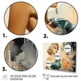 thumbnail image 3 of Designart "Stylish 1950S Radiant Portrait II" Fashion Floater Framed Wall Art Living Room, 3 of 7