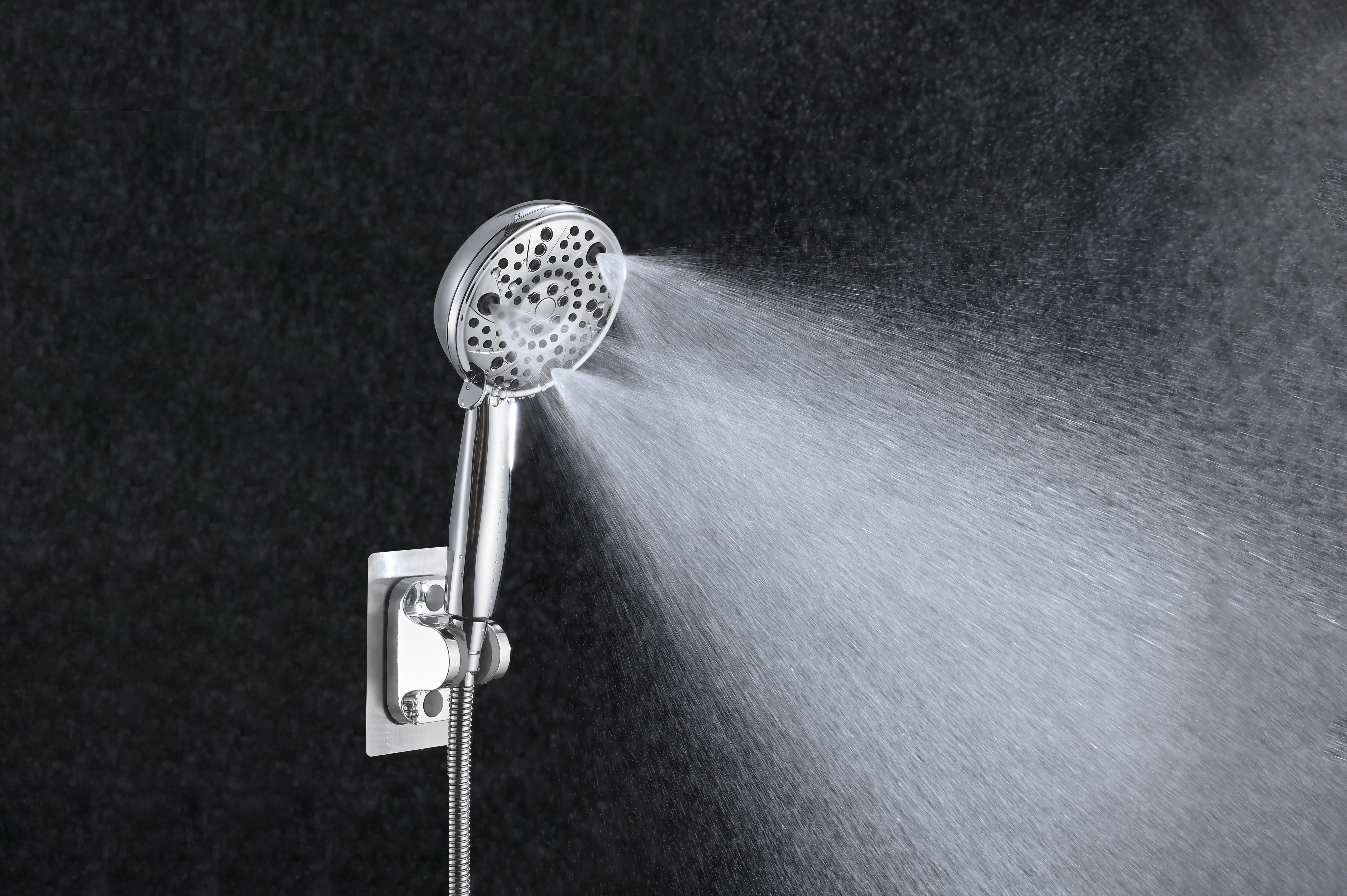 8-Setting High-Pressure Handheld Shower with Hose & Slip-On Diverter Tub Spout