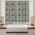 thumbnail image 2 of Ambesonne Travel Kitchen Curtains, Vintage Adventure Art, 55"x45", Dusk and Charcoal Grey, 2 of 3