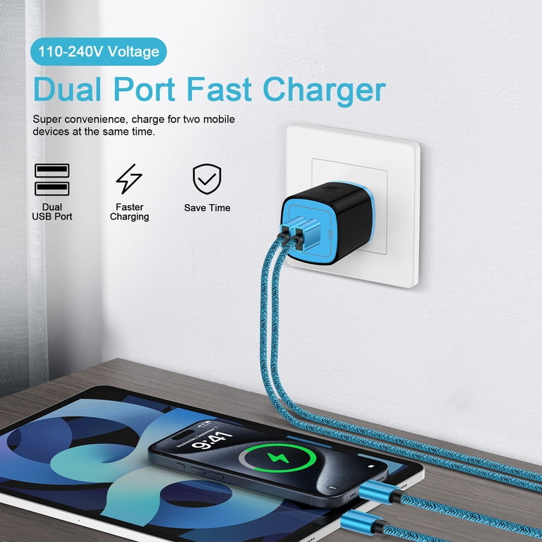 LISEN 240W USB C to USB C Cable, USBC to USBC [6.6ft/2 Pack] Type C Charger Fast