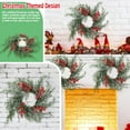 thumbnail image 4 of 6 Pcs Christmas Candle Rings Wreath Artificial Candle Rings with Red Berry, Snowy Pine Garland Candle Ring Holder for Christmas Decorations Table Centerpiece, 4 of 7