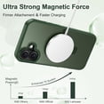 thumbnail image 2 of CASEFIV for iPhone 16 Case,with Magnetic Invisible Stand [Military Drop Protection] [Compatible with MagSafe] Shockproof Slim Translucent Case with 2 Screen Protector+2 Lens Protector,Green, 2 of 8