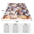 thumbnail image 3 of Fotbe Sea Shells Manta de Franela Acolchonada con Estampado, Súper Suave y Esponjosa, Extra Grande para Sofá, Cama, Uso Todo el Año-50"x40", 3 of 7