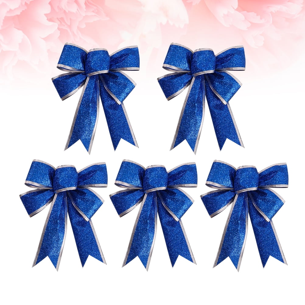 5Pcs Large Bow Christmas Door Tree Topper Decor Wreath Party Present Xmas Decor