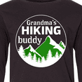 thumbnail image 4 of Inktastic Grandma's Hiking Buddy with Mountains and Trees Long Sleeve Youth T-Shirt, 4 of 5