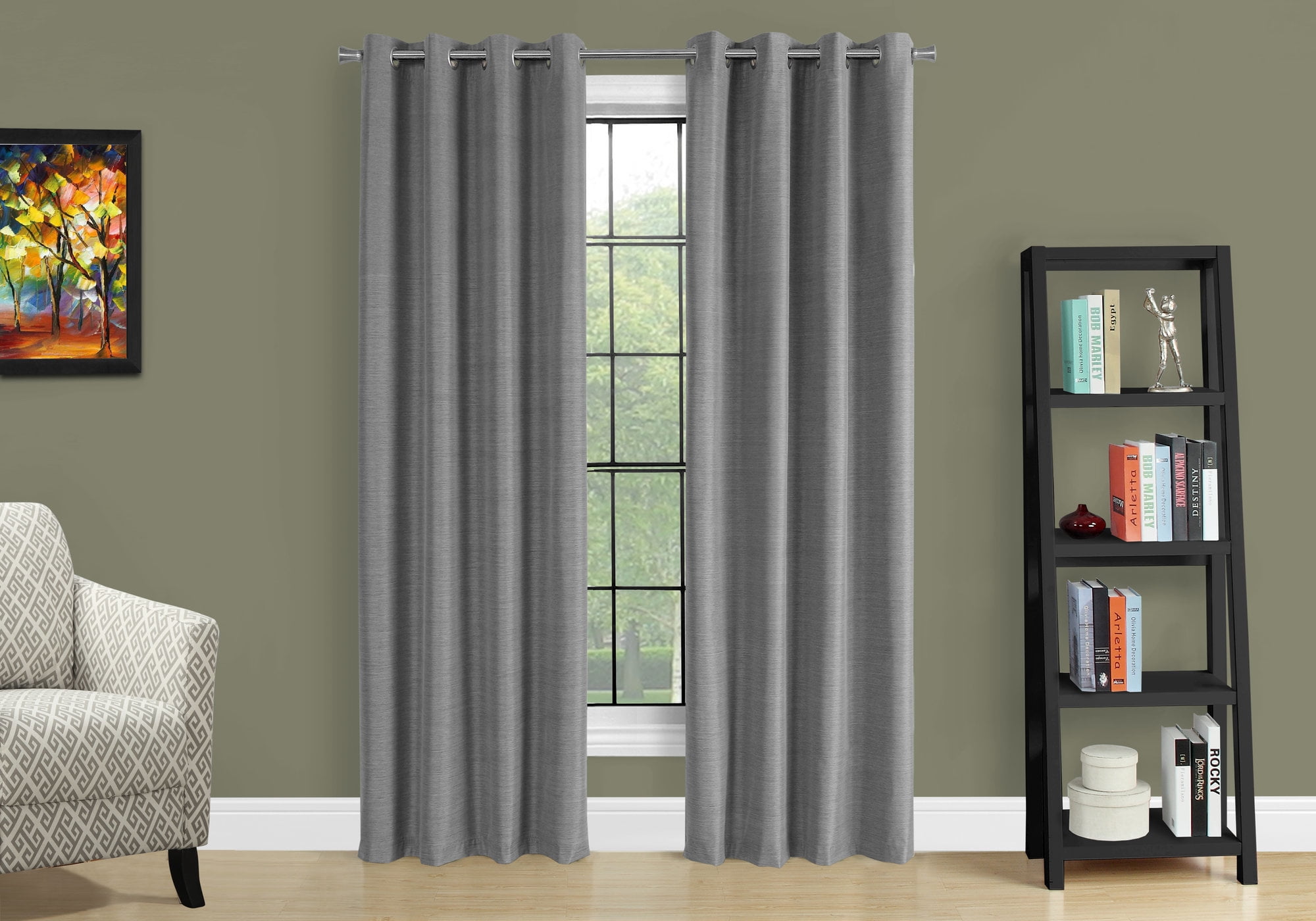 Curtain Panel, 2pcs Set, 54"w X 95", 100% Blackout, Grommet, Living Room, Bedroom, Kitchen
