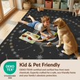 thumbnail image 4 of Design&I 8'x10' Washable Area Rug Witchy Celestial Moon Design With Gothic Mystical Star Border Snake Flowing for King Size Bedroom, Under Bed, Sleek Flatweave Pet Friendly, 4 of 7
