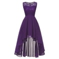 thumbnail image 2 of Gspmoly Robes pour Femmes, Robe Hi-Lo en Dentelle Florale pour Demoiselle d'Honneur Sans Manches, Robe Longue Formelle de Mariage, Robes de Fête pour Femmes jusqu'à 65 % de Rabais, 2 of 9