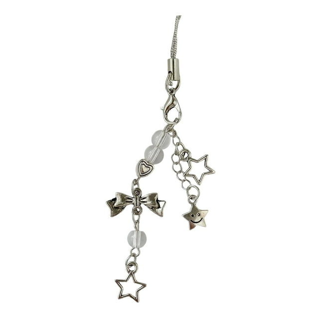 Elegant Detachable Bow Charm Pendant Phone Strap For Mobile Devices And Accessories