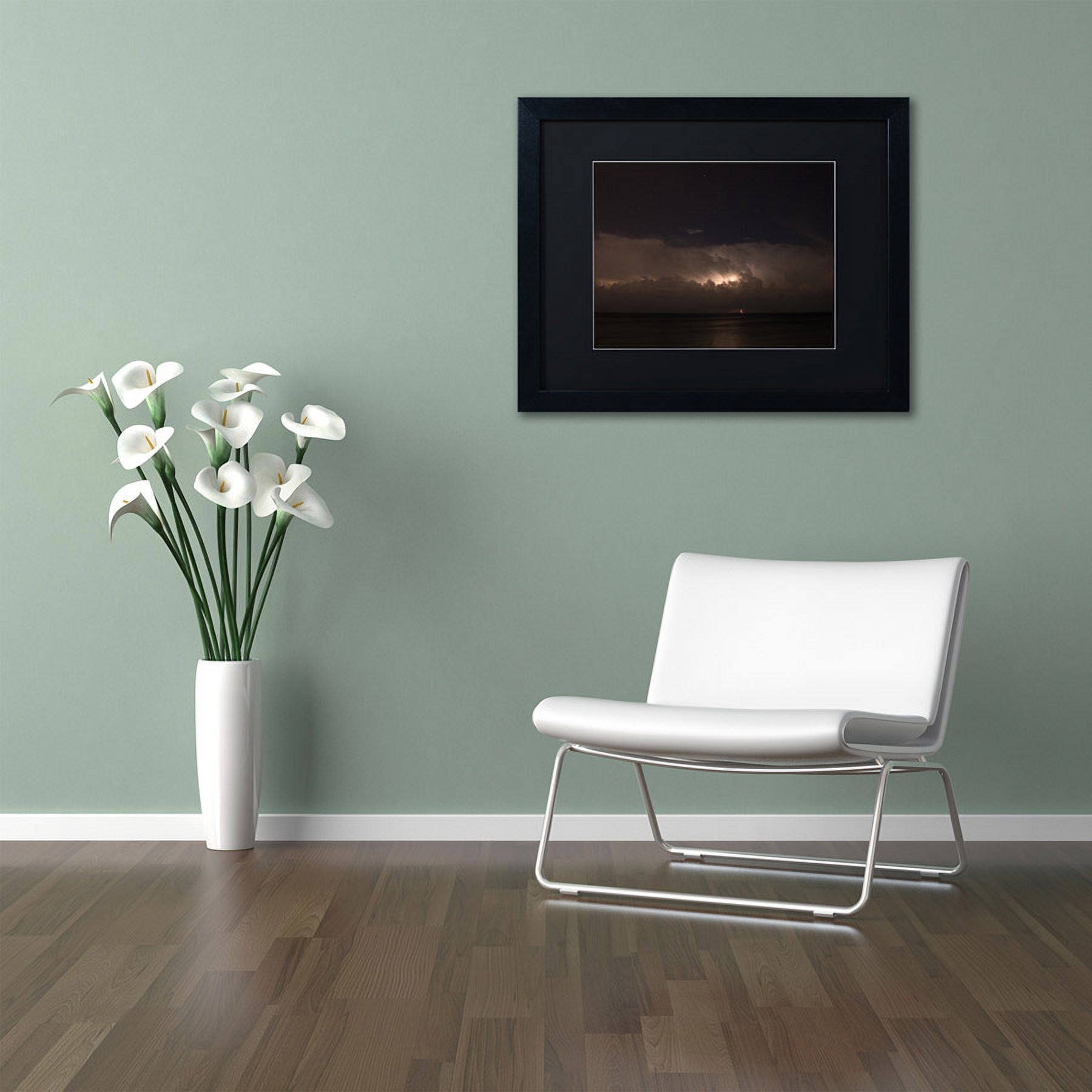 Trademark Fine Art "Big Dipper Thunderstorm" Canvas Art by Kurt Shaffer, Black Matte, Black Frame