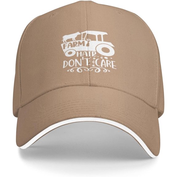 Farm Hair Don't Care Trucker Hat Baseball Cap Funny Outdoor Travel Dad Caps