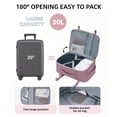 thumbnail image 6 of WANDF 18'' Carry on Travel Backpack with Clear Toiletry Bag,30L Airline Approved Personal Item Bag 18x14x8 with USB Port, Laptop Backpack Casual Daypack for Weekender Business(Pink), 6 of 10