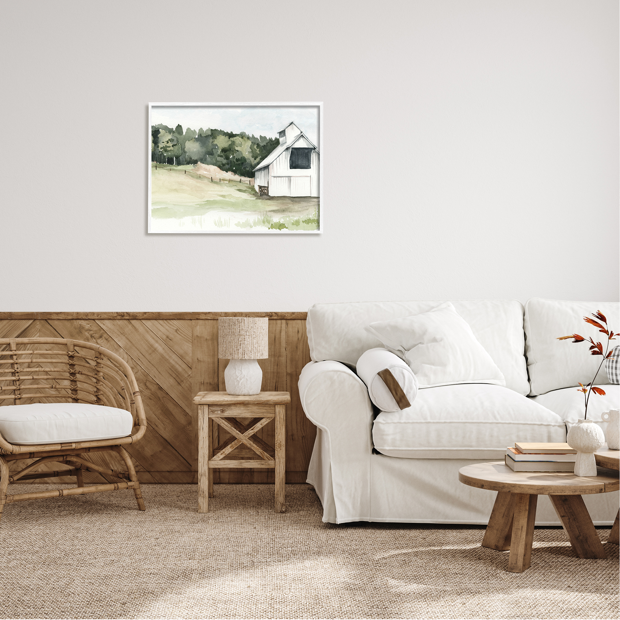 Stupell Industries Quiet Countryside Farmhouse Cottage Green Pasture , 30 x 24, Design by Jennifer Paxton Parker