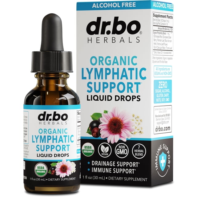 Suplementos: gotas de drenaje linfático orgánicas de 30 ml con equinácea