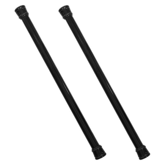 FUEENIRVA 2Pcs Black Adjustable Telescopic Curtain Rods for Bathroom Window and Clothes Drying