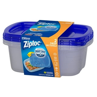 Ziploc Food Storage Meal Prep Containers Reusable for Kitchen Organization,  Smart Snap Technology, Dishwasher Safe, Deep Rectangle, 2 Count (pack of 4)  - Yahoo Shopping