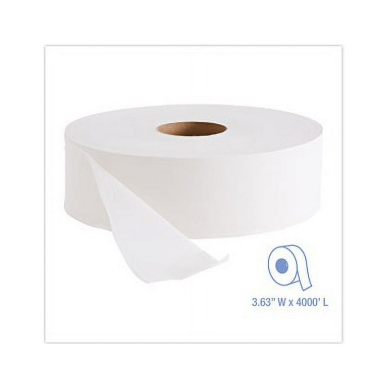 JRT Bath Tissue, Jumbo, Septic Safe, 1-Ply, White, 3.5 JRT Bath Tissue, Jumbo, Septic Safe, 1-Ply, White, 3.5