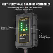 SUNAPEX 30W Flexible Solar Panel with MPPT Charge Controller, Solar Battery Charger Maintainer, 12V Waterproof Solar Trickle Charger for Car, Motorcycle, Boat, Marine, RV, Trailer, Tractor,Truck, etc