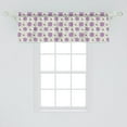 thumbnail image 2 of Ambesonne Circles Window Valance, Floral Pixel-Like Dots, 54" X 18", Violet Green White, 2 of 3