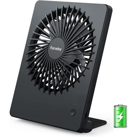 

Small Table Fans Rechargeable Portable 180°Tilt Folding Desk Fans Battery Operated Personal Fan Ultra Quiet For Home Bedroom Office Desktop 3 Speeds (Black)