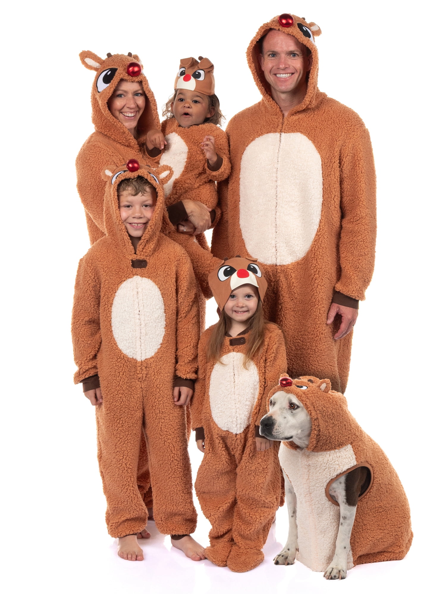 Rudolph Christmas Matching Family Pajamas Union Suit