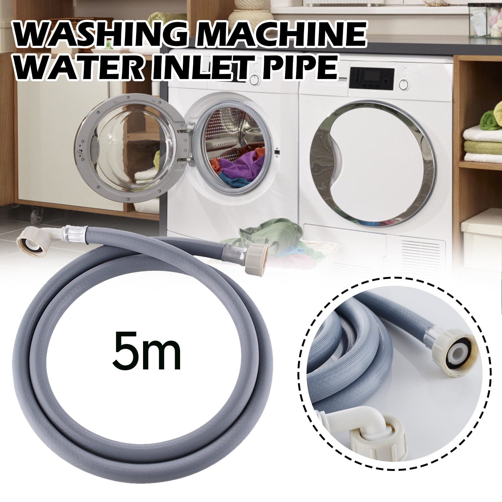 BIZHUA Straight Water Inlet Hose for Washing Machine, Dishwasher, 2964 Connection, 1X European Washing Machine Water Inlet Hose