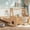 Natural, variant on Harper & Bright Designs Twin Size Floor Bed with Car-shape Design, Wood Car Bed with Drawers, Window and Desk for Boys and Girls, Light White
