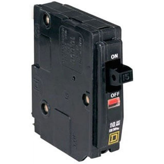 Square D Circuit Breaker,15A,Plug In,120/240V,1P QO115