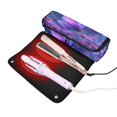thumbnail image 3 of Hair Tool Organizer Bag with Heat Resistant Mat Removable Travel Storage Case for Hot Air Brushes Curling Irons Butterfly with Glowing Wings, 3 of 8