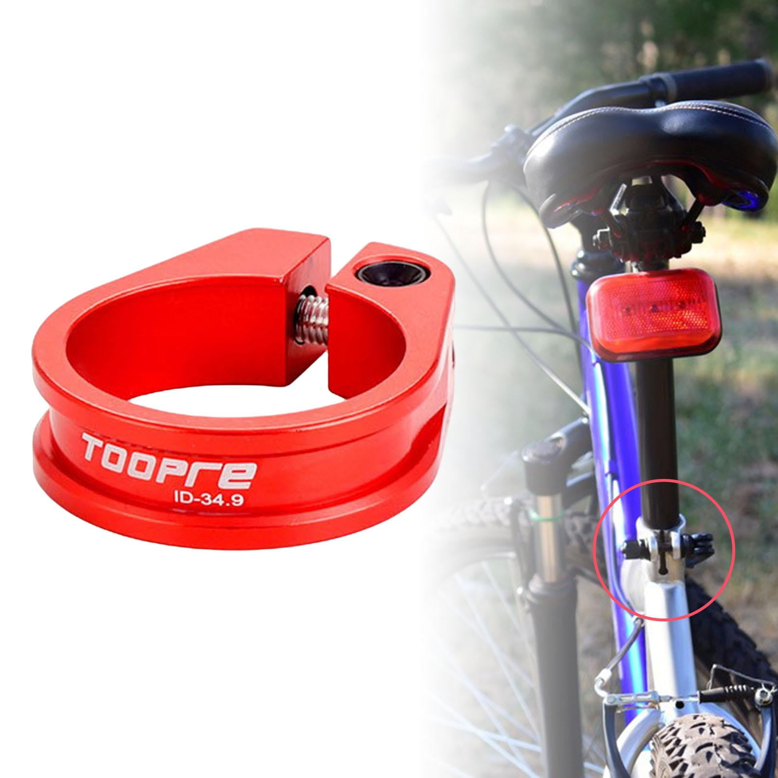 Quick Release Lightweight Bike Seatpost Clamp Bike Seat Adapter Seat Post Clamp 34.9mm Red