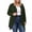 Green, variant on TEAJOPSUU Women's Plus Size Cardigans Asymmetrical Hem Long Sleeve Open Front Sweater Casual Relaxed Fit Draped Cardigan Sweater Black