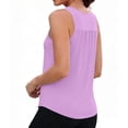 thumbnail image 6 of Hurxie Women Scoop Neck Flowy Loose Fit Tank Top Sleeveless Summer Tops Shirts Purple,M, 6 of 7