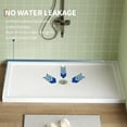 thumbnail image 2 of YUSAZENS 60x32 Inch Non-Slip Acrylic Shower Base Single Threshold with Center Drain Stainless Steel Cover Drain Assembly Shower Pan Kit for Shower Enclosure White, 2 of 8