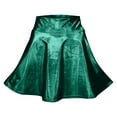 thumbnail image 4 of Women's Shiny Metallic Wet Look Stretchy Flared Mini Skater Skirt High Waist Basic Dance Skirts for Women Skirts for Women, 4 of 6