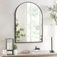 thumbnail image 3 of Espejo de arco para baño de 30 x 40 pulgadas, espejo de pared arqueado negro para fregadero con marco de metal ancho para recámara, sala de estar, cambiador, decoración de, 3 of 12