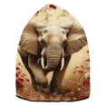 thumbnail image 2 of BZSMCE Winter Beanie Hats Warm Cozy Cap Graceful Elephant in Bloom Pattern, 2 of 7