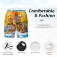 thumbnail image 3 of Rateoe Animals on Noah's Ark1 Pattern Men’s Swim Shorts with Compression Liner – Double-Layered Quick-Dry Swimwear, Comfortable & Stretchy Beach Shorts-X-Large, 3 of 6