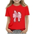 thumbnail image 1 of hengsof T-Shirt à Manches Courtes pour Enfants de Pâques à la Rentrée, Col Rond Décontracté de Printemps, Chandail Confortable et Élégant Adapté aux Âges de 2 à 14, 1 of 6