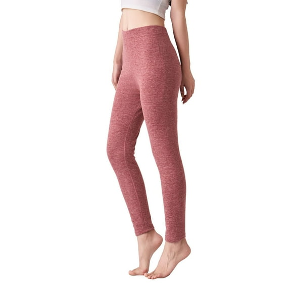 Fiaer Lined Leggings Women Thermal Oversized Slim Fit Stretchy Pants Warm High Waisted Base Layer Trousers for Cold Weather Purple XL