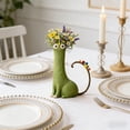 thumbnail image 5 of Handcrafted Quirky Cat Vase, Whimsical Ceramic Cat Flower Vase, Ceramic Kitty Planter for Desk, Shelf, Cat Vase for Flowers Home Decor, Unique Gift for Cats Lovers, 5 of 9