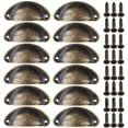 thumbnail image 1 of Tiradores de cajón de estilo vintage de hierro curvado para armarios, muebles de cocina y guardarropas: juego de 12 pomos de puerta estilo retro Héloise, 1 of 5