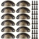 thumbnail image 1 of Tiradores de cajón de estilo vintage de hierro curvado para armarios, muebles de cocina y guardarropas: juego de 12 pomos de puerta estilo retro Héloise, 1 of 5