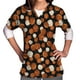 thumbnail image 2 of Blusa de manga corta con cuello en V para mujer, uniforme con estampado de bolsillos, blusa de enfermería Fridja  zx3845, 2 of 5