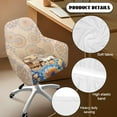 thumbnail image 6 of FOR U DESIGNS Boho Mnadala Horse Pattern Dining Chair Cover Elastic Swivel Armchair Accent Protector Mid-Back Office Desk Chairs Slipcovers for Vanity Living Room Bedroom, 6 of 8