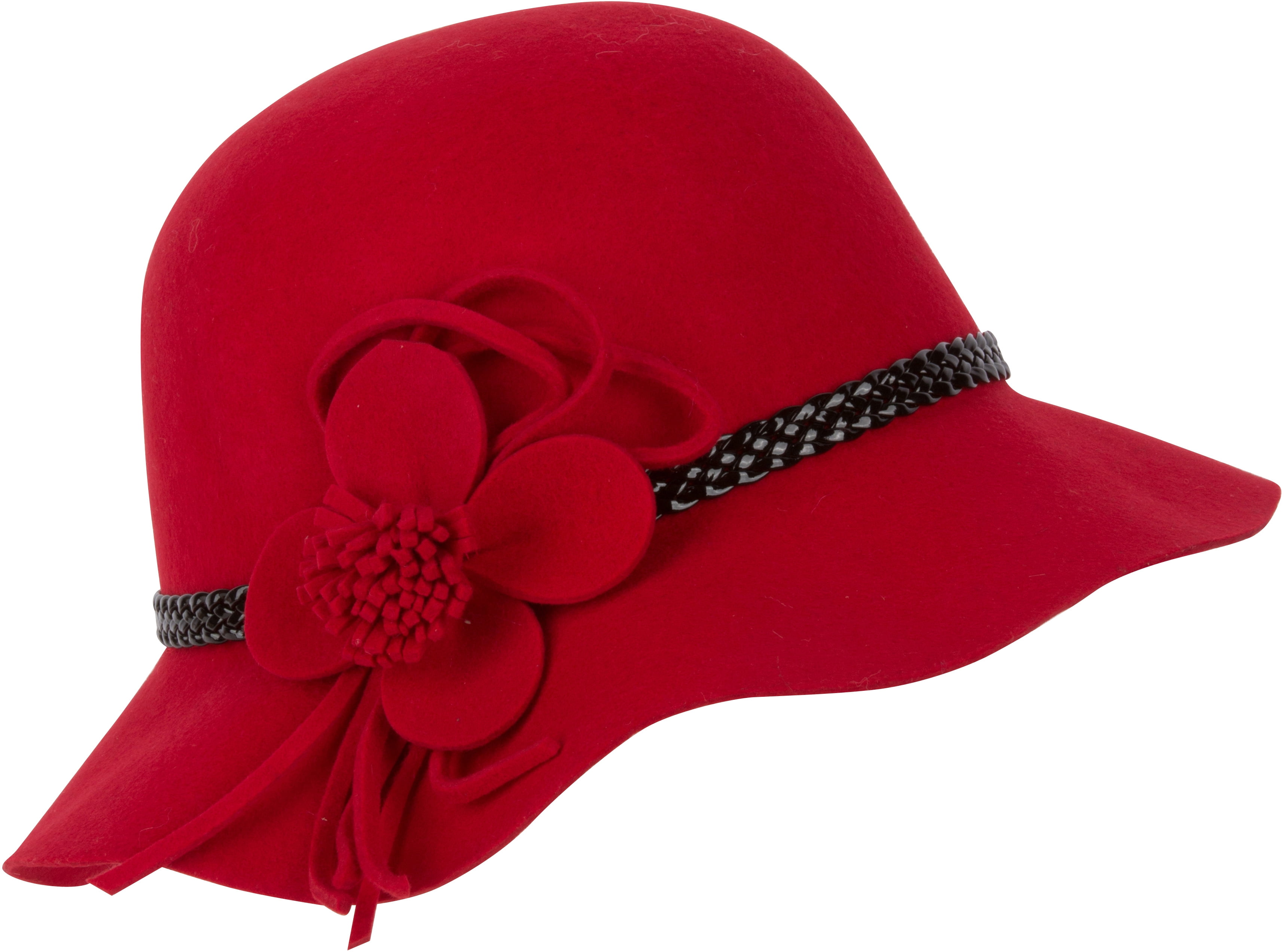 Sakkas Gloria Vintage Style Wool Cloche 